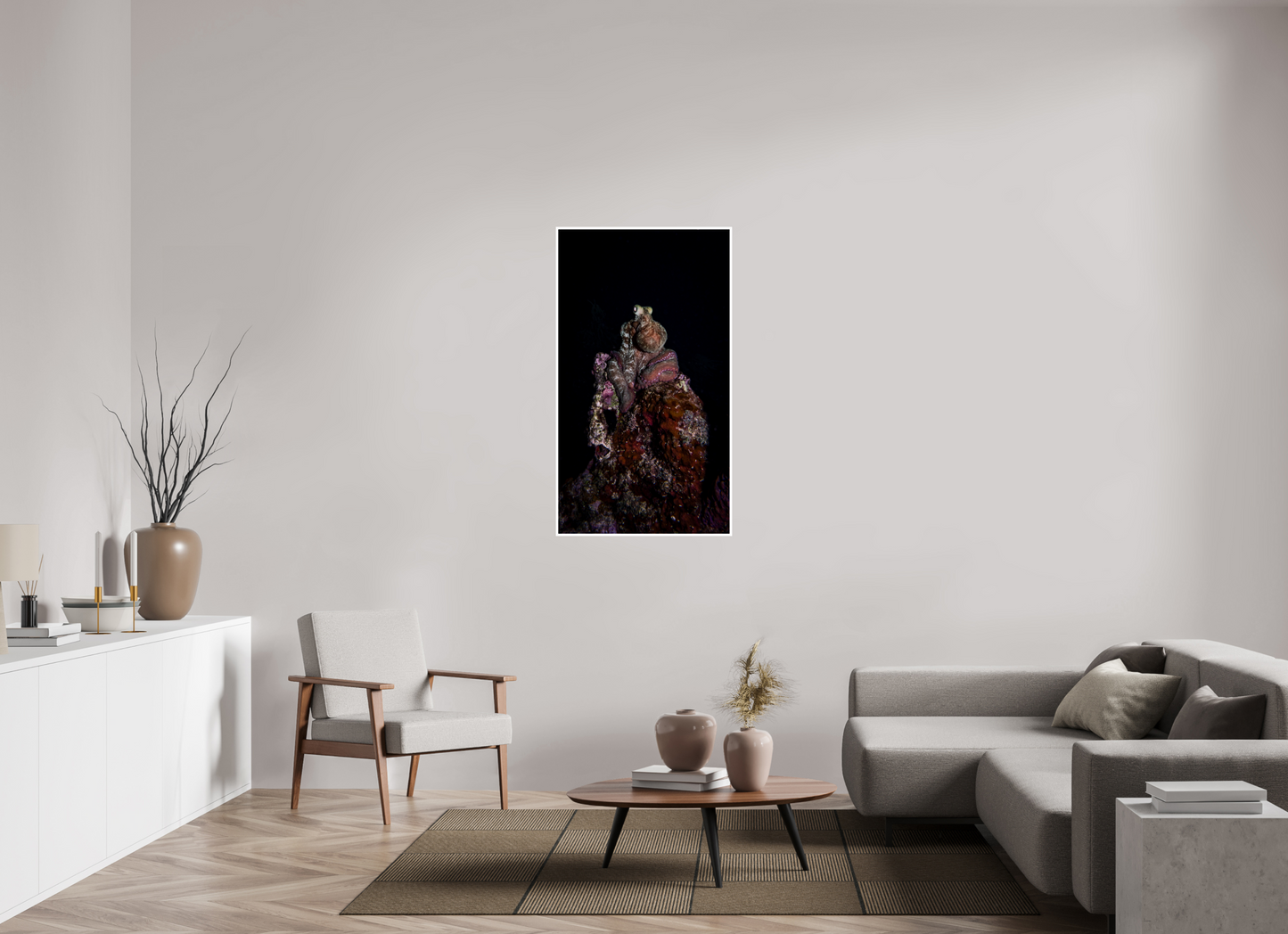 27.6 x 49″, Fine Art Pearl Midnight Watcher