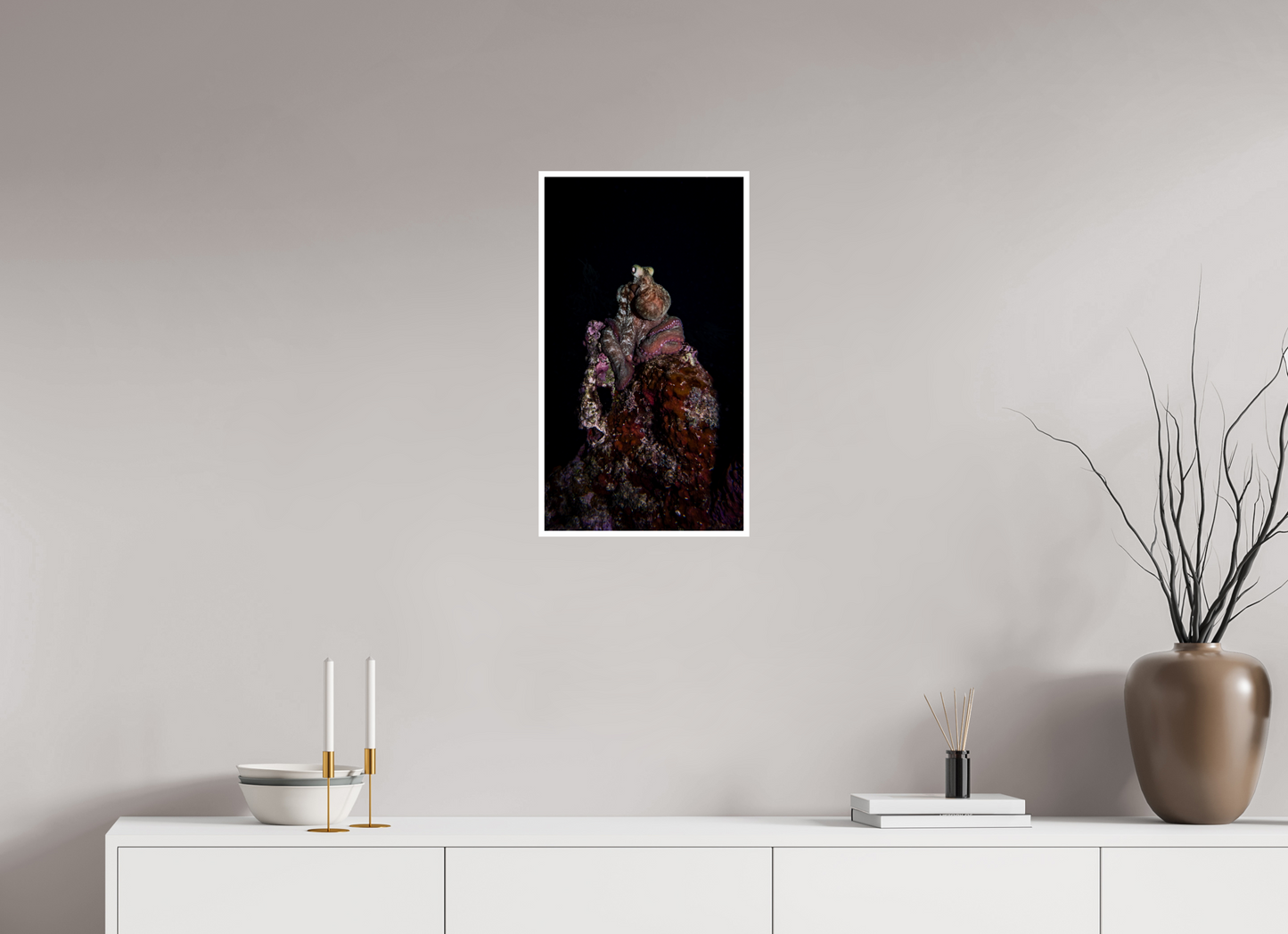 13.5 x 24″, Fine Art Pearl Midnight Watcher