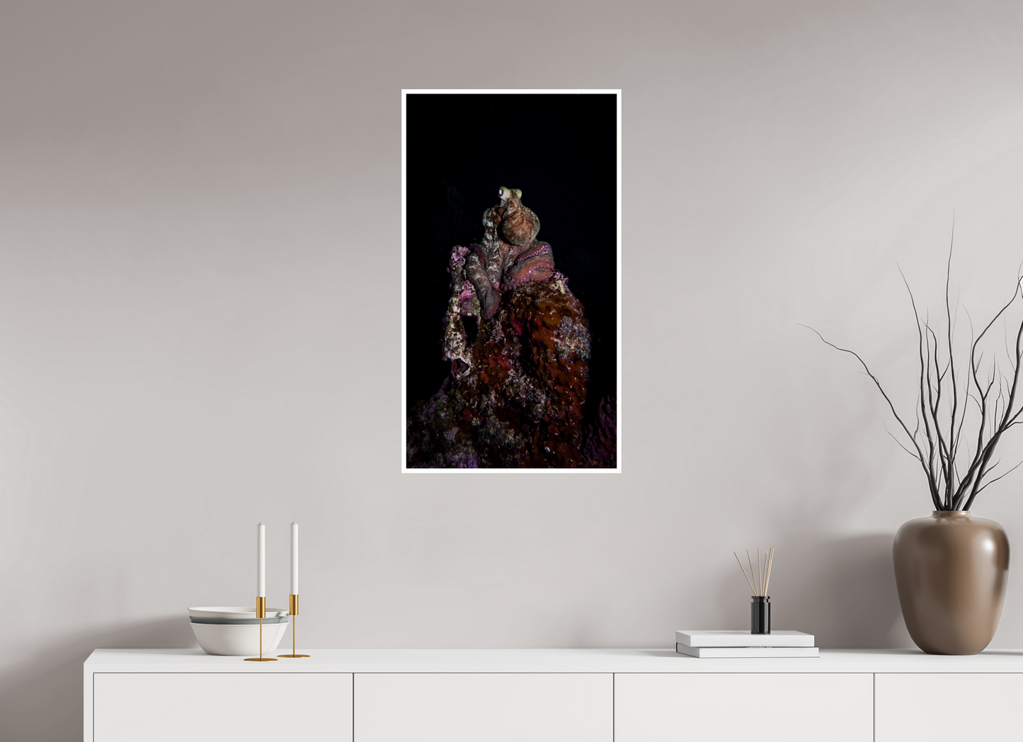 18 x 32″, Fine Art Pearl Midnight Watcher